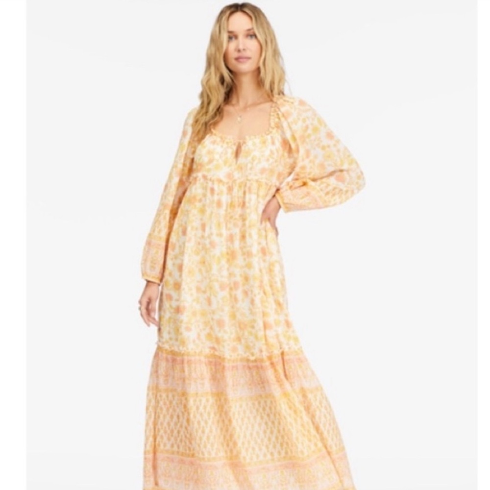 Billabong | Endless Sunset Long Sleeve Maxi Dress Size Medium NWOT